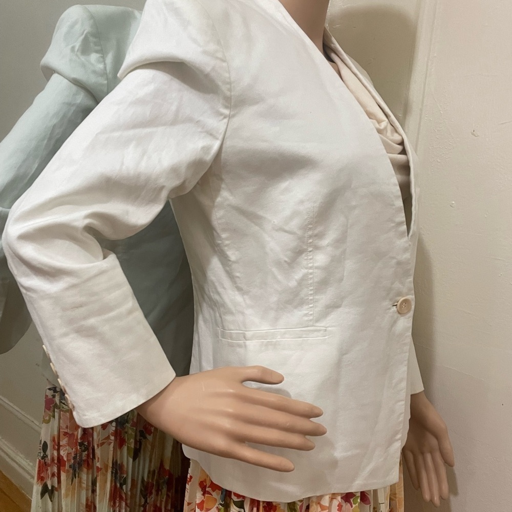 Helmut Crisp White Single-Button Women's Blazer - Picture 11 of 14